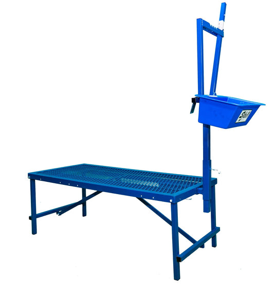 Sheep and goat handling equipment setup designed for safer handling and routine management