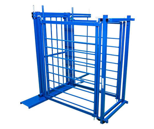 Sheep and goat handling equipment setup designed for safer handling and routine management