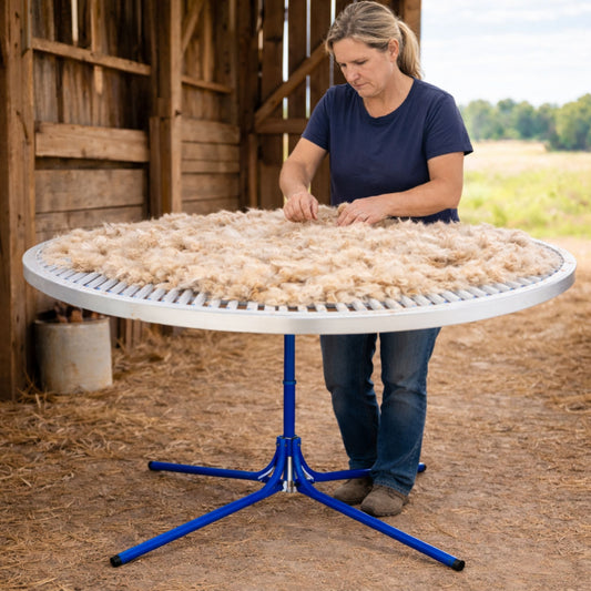 6' Aluminum Revolving Wool & Fiber Skirting Table for Sheep & Goats | Sydell 1034
