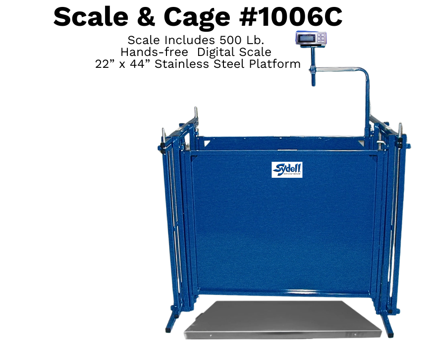 500lb Bluetooth Electronic livestock Scale & Cage 1006C sheep and goat handling equipment for livestock handling and animal flow
