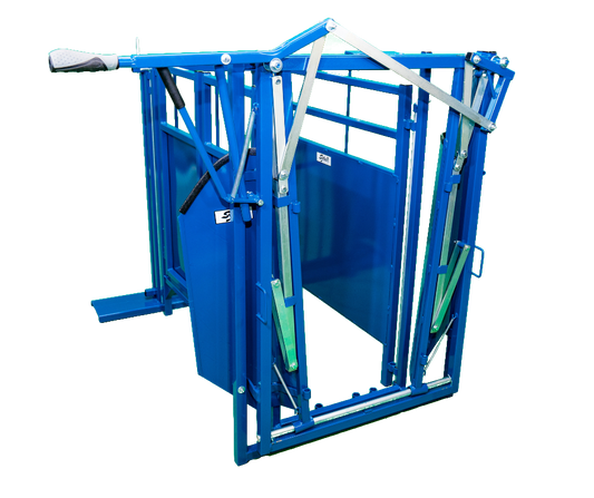 Sheep and goat handling equipment setup designed for safer handling and routine management