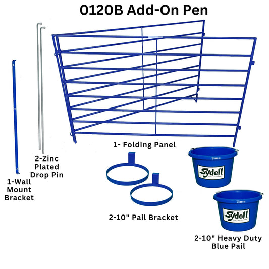 Folding Lambing & Kidding Pen Add-On - Wall-Mount for Sheep & Goats | Sydell #0120B / #0120B-G