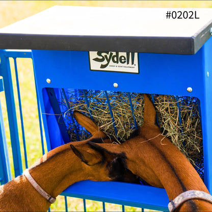Poly Hay Grain Feeder with Lid 0201L for Sheep & Goats | Sydell #0201L
