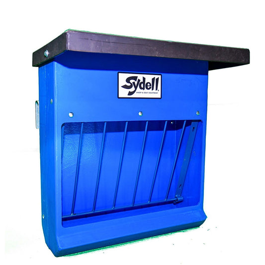 Poly Hay Grain Feeder with Lid 0201L for Sheep & Goats | Sydell #0201L