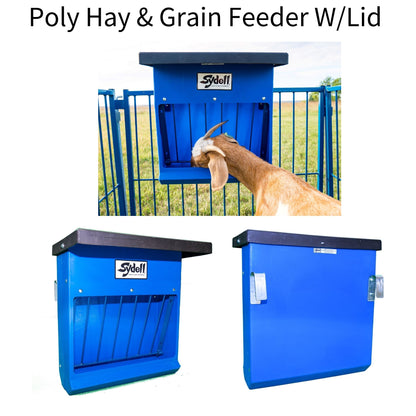 Poly Hay & Grain Feeder for Sheep & Goats | Sydell #0201 / #0202