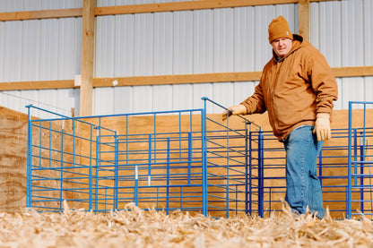 Freestanding Starter Pens installed in barn layout for efficient sheep and goat handling