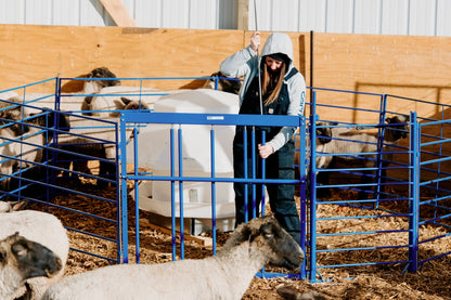 Sydell Adjustable Roller Creep Gate for lambing and kidding pens sheep goat equipment