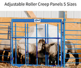 Adjustable Roller Creep Panel for Sheep & Goats | Lamb & Kid Creep Feeding Gate – Item 0470