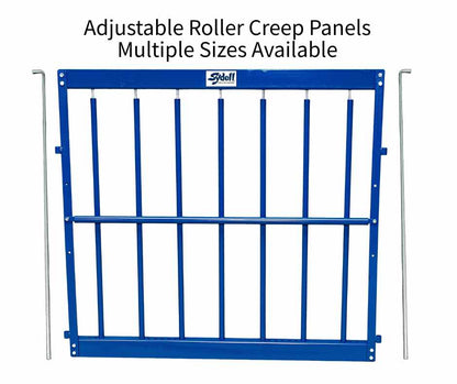 Adjustable Roller Creep Panel for Sheep & Goats | Sydell #0470-4 / #0470-5 / #0470-6 / #0470-8 +