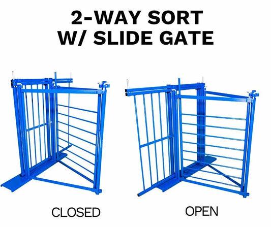 2-Way Sort gate W/slide gate for Sheep & Goats | Sydell #0920B / #0920B-G