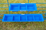 Sydell 4 foot divided poly trough goat sheep feeder