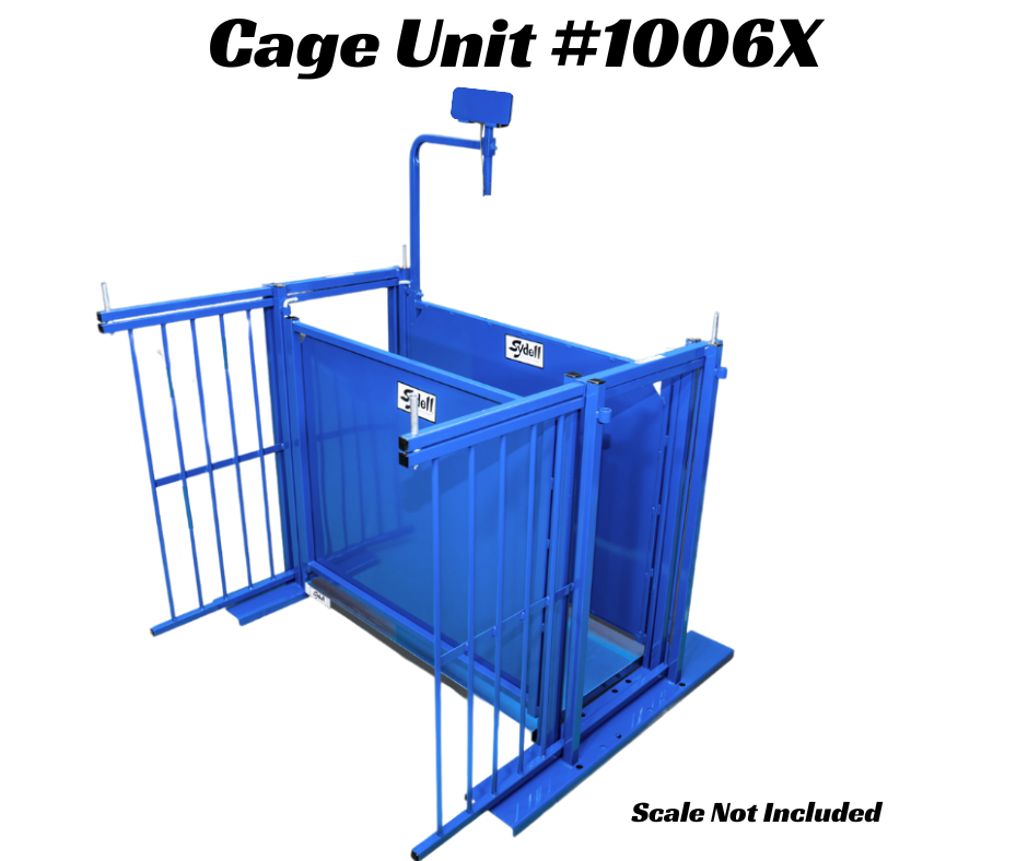 Livestock Cage Unit For Scale 1006X installed in barn layout for efficient sheep and goat handling