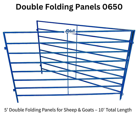 5' Double Folding Panels for Sheep & Goats – 10' Total Length | Sydell 0650