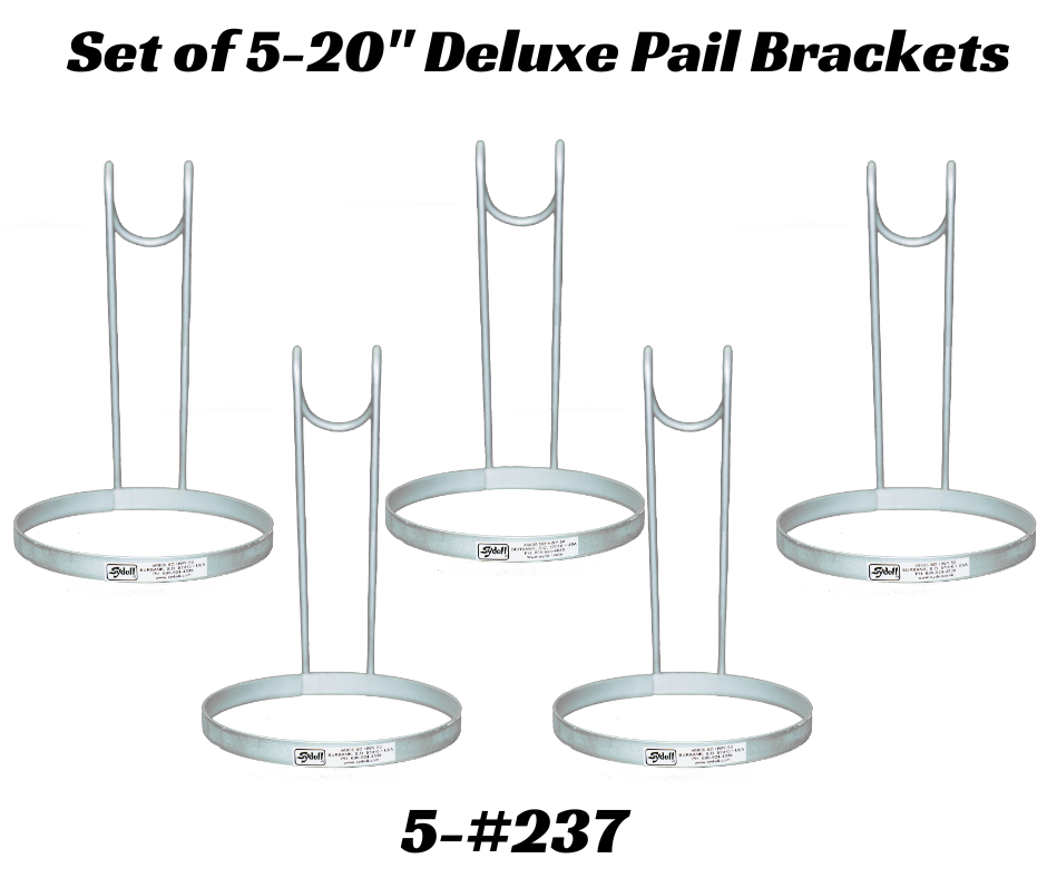 Sydell Deluxe Pail Bracket – 10" Diameter Bucket Holder for Sheep, Goats & Small Livestock | Items #0236 / #0237 / #0238 installed in barn layout fo