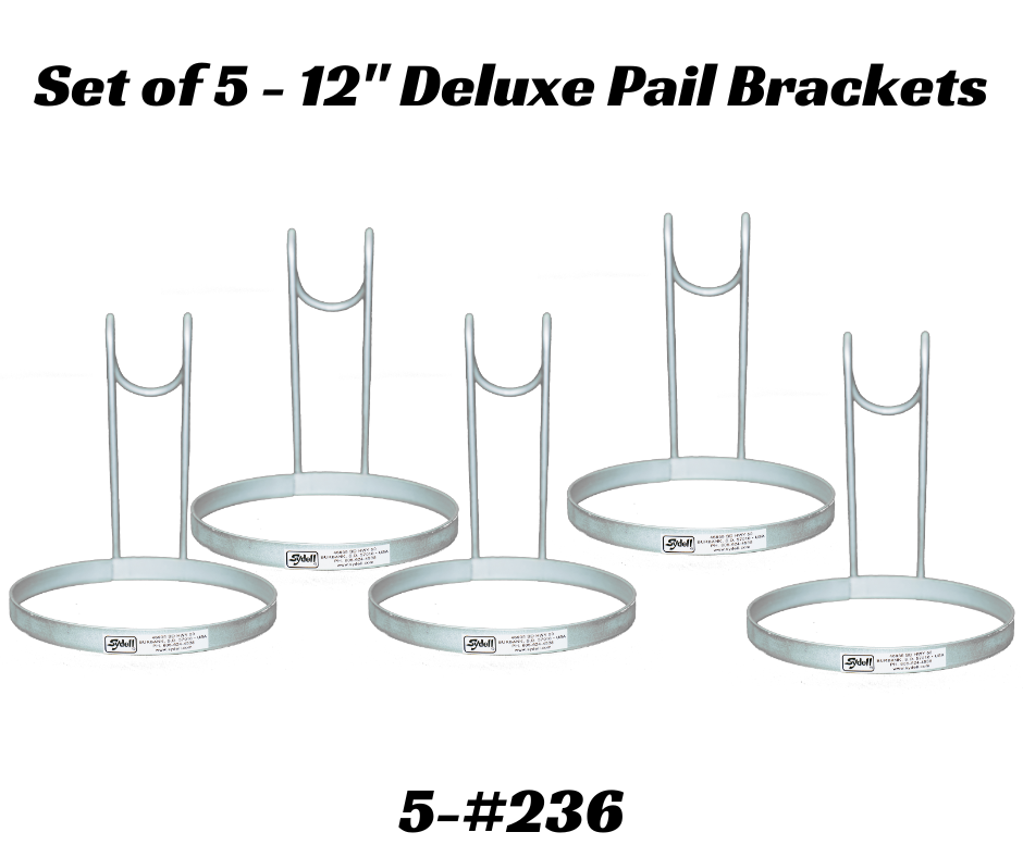 Sydell Deluxe Pail Bracket – 10" Diameter Bucket Holder for Sheep, Goats & Small Livestock | Items #0236 / #0237 / #0238 sheep and goat barn system
