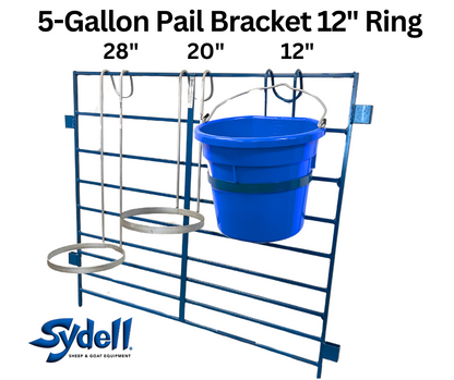 Pail Brackets 12" Ring holds most 3-5 Gallon available heights 12", 20", 28" sheep and goat livestock equipment for livestock handling and animal fl