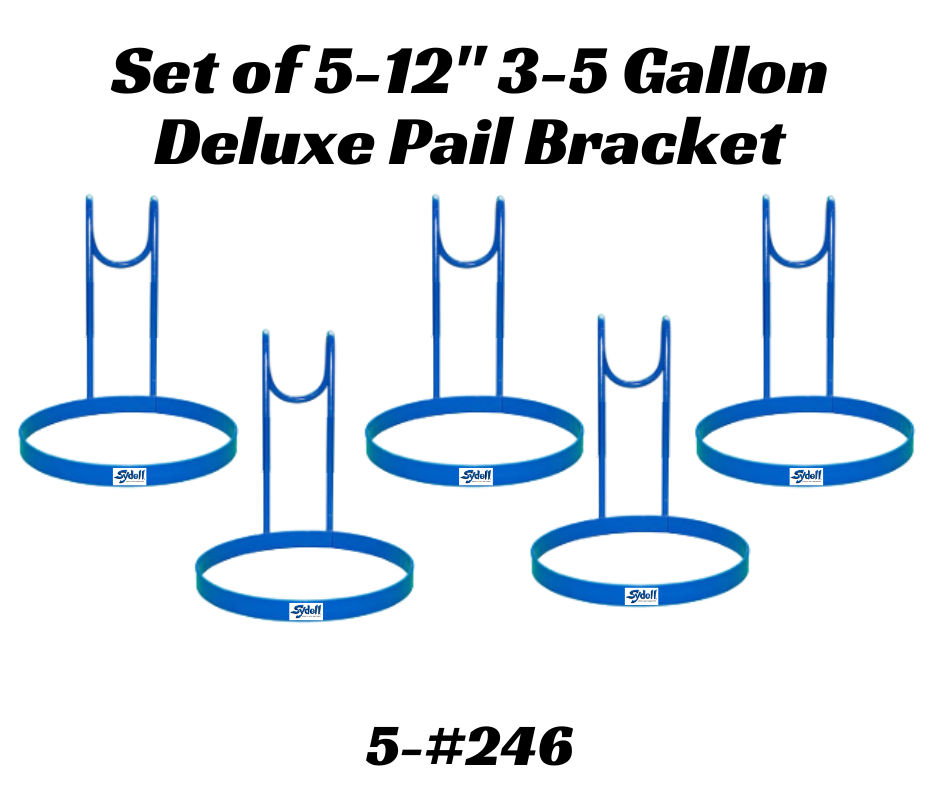 Pail Brackets 12" Ring holds most 3-5 Gallon available heights 12", 20", 28" sheep and goat handling equipment for livestock handling and animal flo