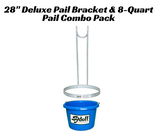 Sydell Deluxe Pail Bracket & 8-Quart Pail – Choose 12", 20", or 28" Height