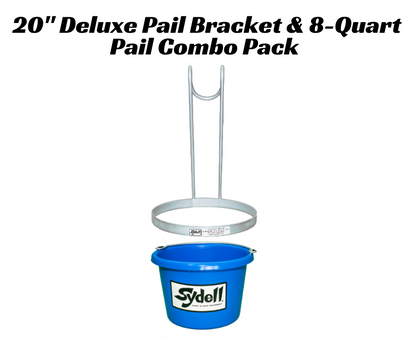 Sydell Deluxe Pail Bracket & 8-Quart Pail – Choose 12", 20", or 28" Height installed in barn layout for efficient sheep and goat handling