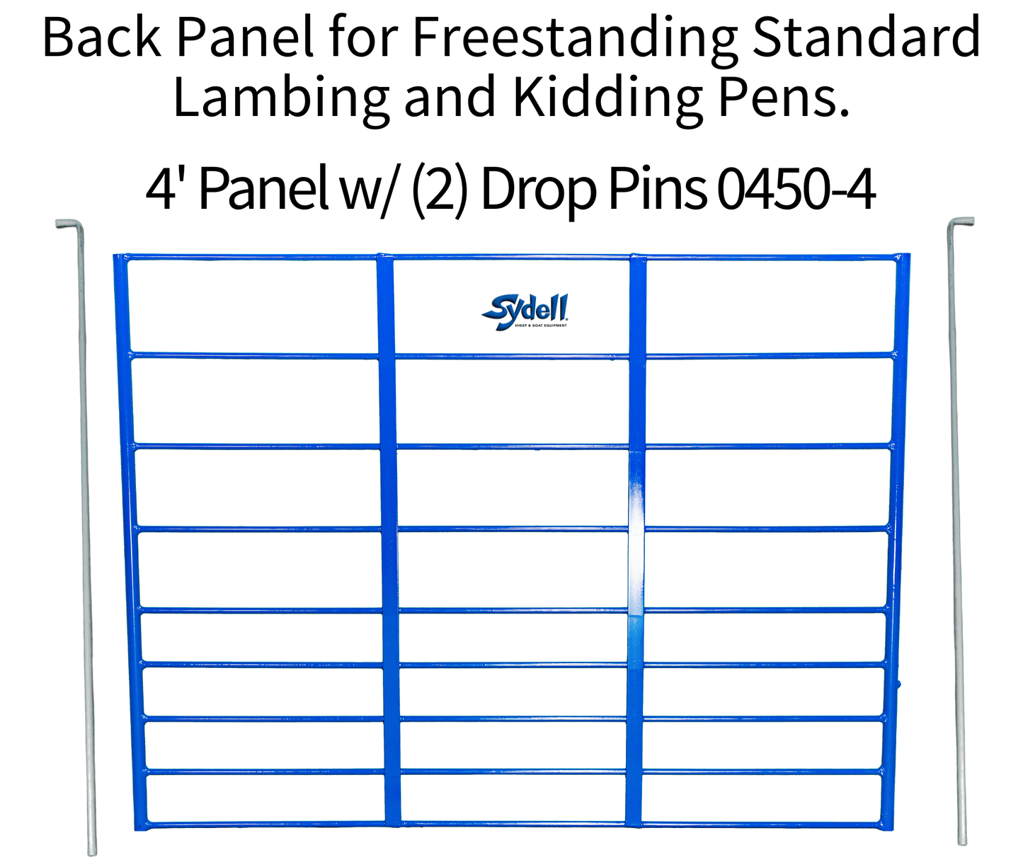 All Bar Back Panel with 2 Drop Pins for Freestanding Lambing and Kidding Pens | Sydell Item # 0450-4, 0450-5 installed in barn layout for efficient
