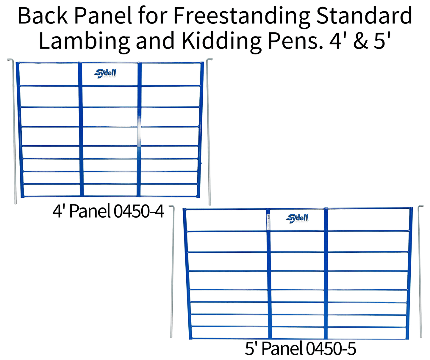 All Bar Back Panel with 2 Drop Pins for Freestanding Lambing and Kidding Pens | Sydell Item # 0450-4, 0450-5 sheep and goat lambing pen for livestoc