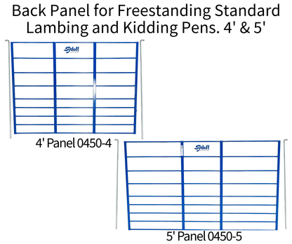 All Bar Back Panel with 2 Drop Pins for Freestanding Lambing and Kidding Pens | Sydell Item # 0450-4, 0450-5 sheep and goat lambing pen for livestoc