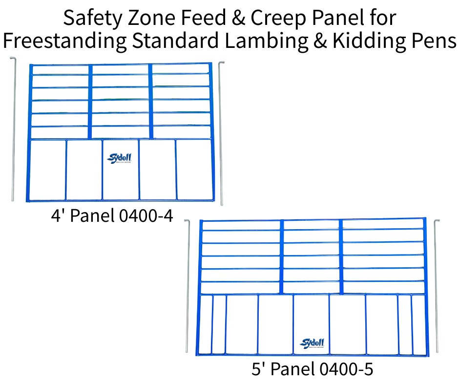 4' or 5' Feed Creep Panel for Sheep & Goats w/ (2) Drop Pins | Sydell Item #0400-4T, 0400-5T sheep and goat livestock equipment for livestock handli
