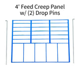 4' or 5' Feed Creep Panel for Sheep & Goats w/ (2) Drop Pins | Sydell 0400-4T / 0400-5T
