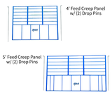 4' or 5' Feed Creep Panel for Sheep & Goats w/ (2) Drop Pins | Sydell 0400-4T / 0400-5T
