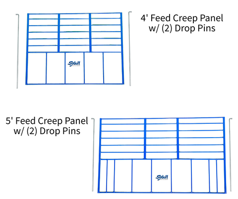 4' or 5' Feed Creep Panel for Sheep & Goats w/ (2) Drop Pins | Sydell 0400-4T / 0400-5T