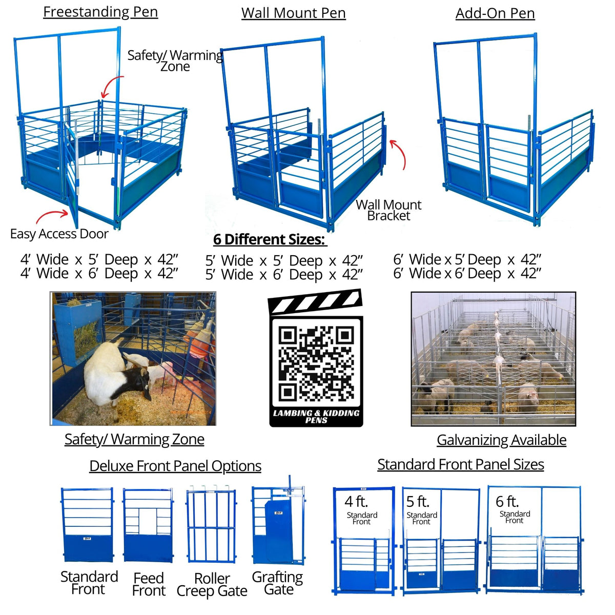 Interchangeable Pin-In Front Panel System

The 0653-AHG is designed to work with Sydell’s interchangeable pin-in front panels. This allows producers to change the function of the maternity pen as management needs change throughout the season.

The same arched gate can be configured for standard pen use, feeding, grafting, or creep access without replacing the complete front gate.