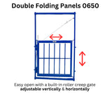 4' Arched Walk-Through Swing Gate with Adjustable Roller Creep Gate | Sydell 0475