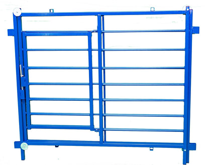 Sydell sheep goat farm equipment livestock telescoping panel with door