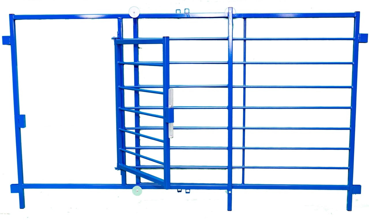 Sydell sheep goat farm equipment livestock telescoping panel with door