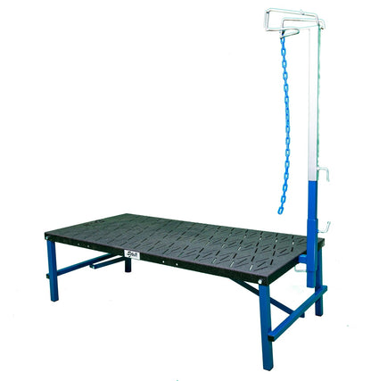 Sheep and goat show stand setup designed for safer handling and routine management