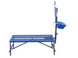 Sydell goat and sheep equipment milking stanchion with single head piece with poly feeder for milk stanchion milking goats and sheep