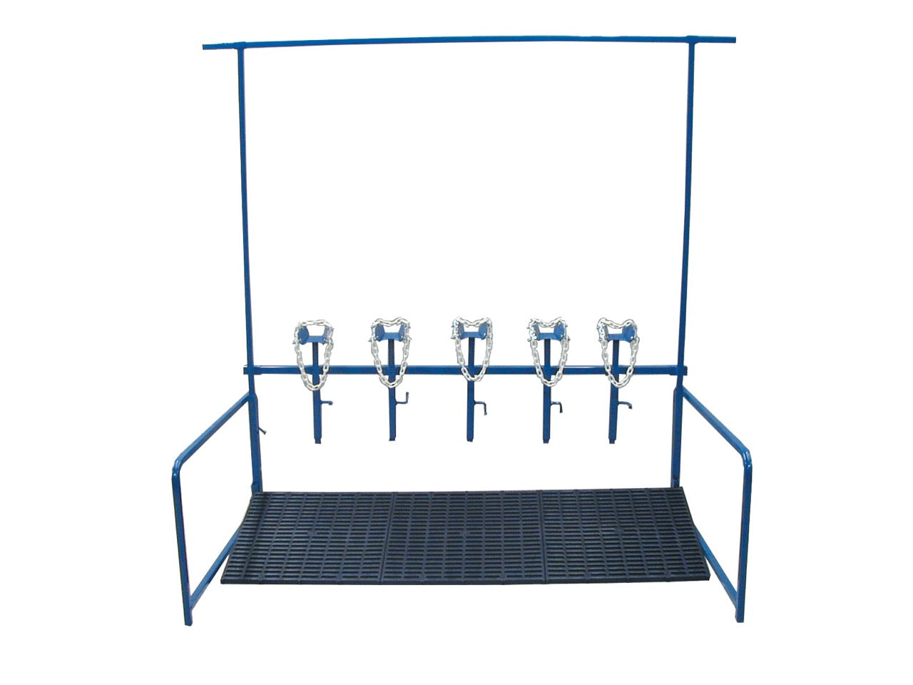 5-Head Show Rail (740-5COMP) sheep and goat fitting stand for livestock handling and animal flow
