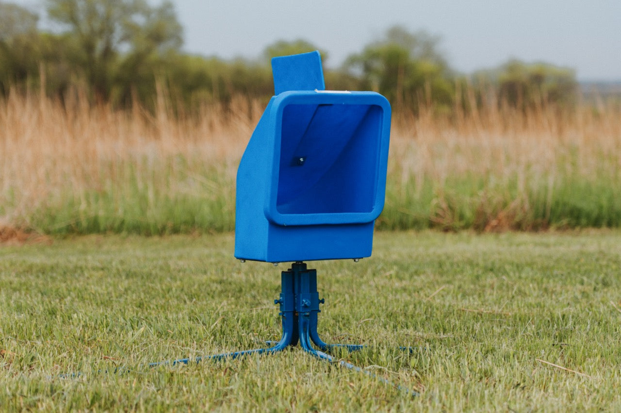 Sheep and goat grain feeder setup designed for safer handling and routine management