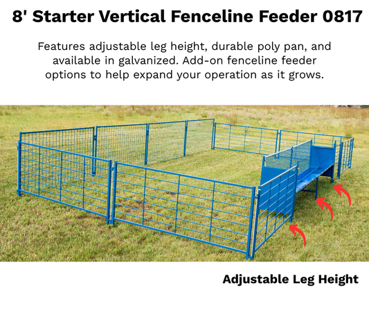 Sheep and goat grain feeder setup designed for safer handling and routine management