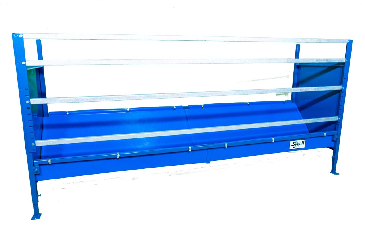 Sheep and goat grain feeder setup designed for safer handling and routine management