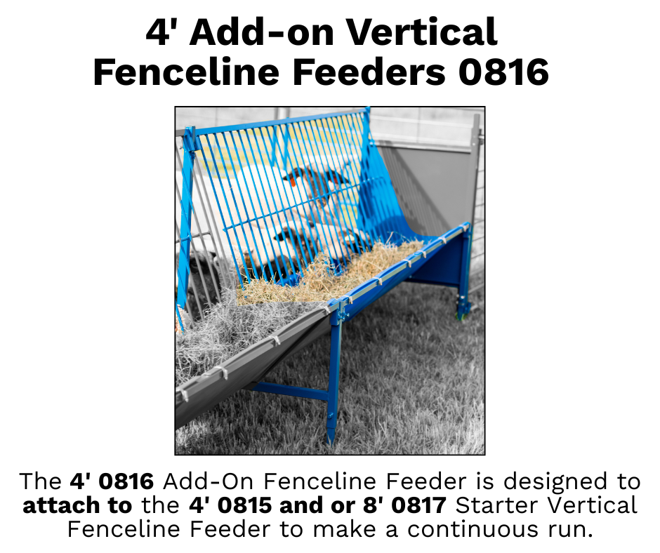 Sheep and goat bale feeder setup designed for safer handling and routine management