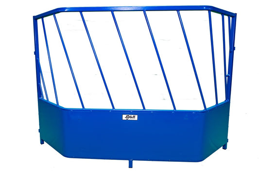 Sydell 1/4 section of a round bale feeder for sheep and goat livestock