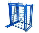 Sydell 3-way sorting gate with a slide gate for herding sheep and goats on a livestock farm