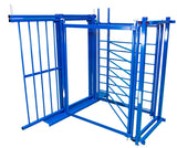 Sydell 3-way sorting gate with a slide gate for herding sheep and goats on a livestock farm