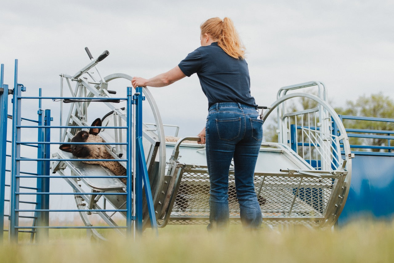 Sydell Deluxe Spin Doctor for tilting goats and sheep for hoof trimming sheep and goat equipment