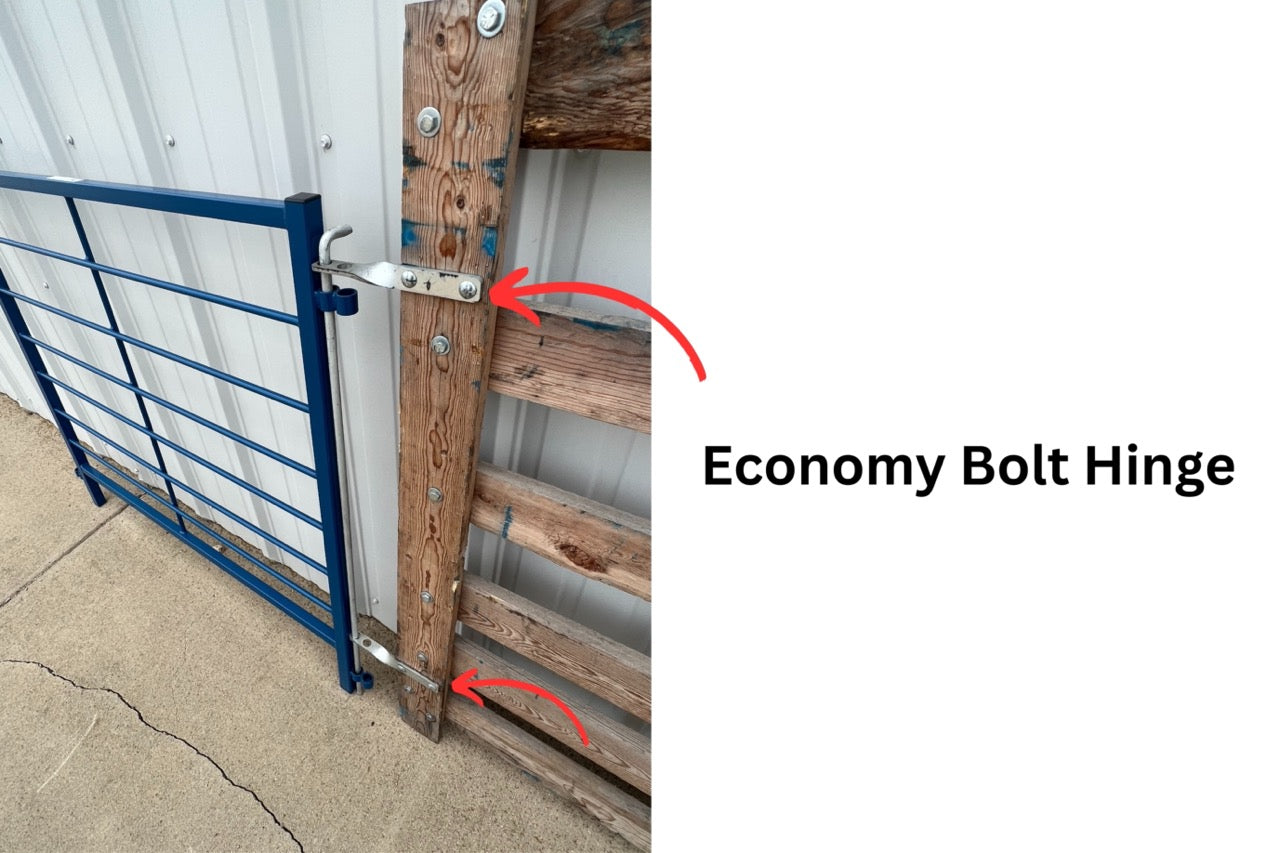 Detail view of livestock equipment connection and adjustable components for sheep and goats