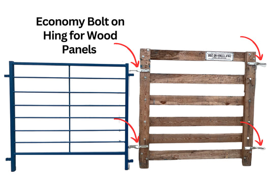Panel Mounting Bolt-On Hinges – Set of 4 (Item #0962) sheep and goat livestock equipment for livestock handling and animal flow
