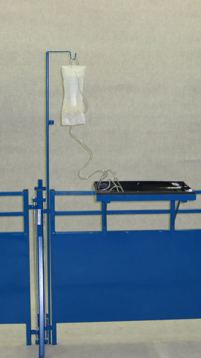 Sydell rope support for work stations and corrals for goat and sheep