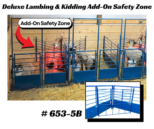 Safety Zone for Deluxe Lambing/Kidding Add-On Pens (653-5B) sheep and goat lambing pen for livestock handling and animal flow