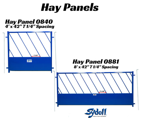 Hay Panel w/Slant Openings for sheep and goats avalible in 8' and 4'.